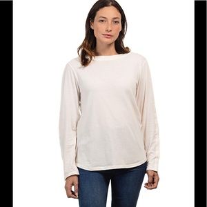 MAI Post Surgery Shirts | Women Off-White Long Sleeve Shirt | Easy Snaps on
